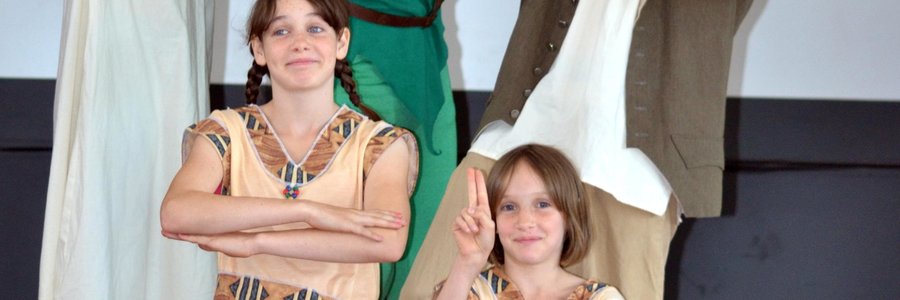 Peter Pan from L to R: Thomas Chancey, John Chancey, Alex Chancey, Belle Chancey, Felicity Chancey